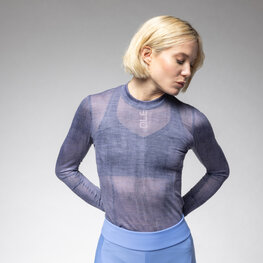 ALÉ Langarm Fahrrad-Shirt - INTIMO KNITTED - Blau