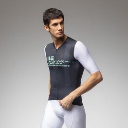 ALÉ Kurzarm Fahrradtrikot - PR-E MEGABYTE 2.0 - Schwarz/Weiß