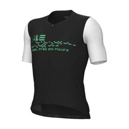 ALÉ Kurzarm Fahrradtrikot - PR-E MEGABYTE 2.0 - Schwarz/Weiß