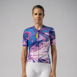 ALÉ Kurzarm Fahrradtrikot - SMOOTHIE - Lila/Blau