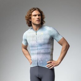 ALÉ Kurzarm Fahrradtrikot - OFF ROAD - GRAVEL TRACCIA - Weiß/Blau/Lila