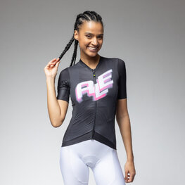 ALÉ Kurzarm Fahrradtrikot - SAUVAGE 2.0 PR-E - Schwarz