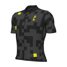 ALÉ Kurzarm Fahrradtrikot - PRAGMA PIXEL - Grau/Schwarz