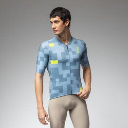 ALÉ Kurzarm Fahrradtrikot - PRAGMA PIXEL - Blau