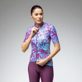 ALÉ Kurzarm Fahrradtrikot - PR-E CLOROFILLA - Blau/Lila