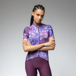 ALÉ Kurzarm Fahrradtrikot - PRAGMA LINFA - Lila/Blau