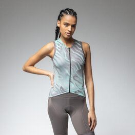 ALÉ Ärmelloses Fahrradtrikot - PRAGMA SURFACE PR-E - Hellgrün/Braun