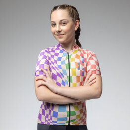 ALÉ Kurzarm Fahrradtrikot - MULTIVERSO 2.0 KID - mehrfarbig
