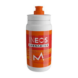 ELITE Fahrrad-Wasserflasche - FLY INEOS GRENADIER 550 ML 2026 - Weiß/Orange