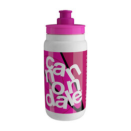 ELITE Fahrrad-Wasserflasche - FLY TEAM EF PRO CYCLING CANNONDALE 550 ML 2026 - Weiß/Rosa