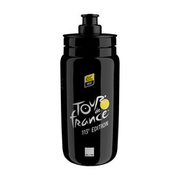 ELITE Fahrrad-Wasserflasche - FLY TOUR DE FRANCE BLACK MAP 550 ML 2026 - Schwarz
