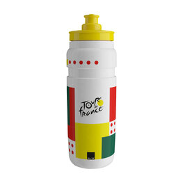 ELITE Fahrrad-Wasserflasche - FLY TOUR DE FRANCE COLORS 750 ML 2026 - Weiß/Gelb/Rot