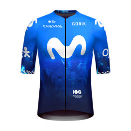 GOBIK Kurzarm Fahrradtrikot - INFINITY MOVISTAR TEAM 2024 - Blau/Weiß