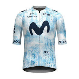 GOBIK Kurzarm Fahrradtrikot - INFINITY MOVISTAR TEAM 24 - Hellblau/Weiß