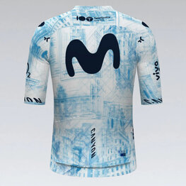 GOBIK Kurzarm Fahrradtrikot - INFINITY MOVISTAR TEAM 24 - Hellblau/Weiß