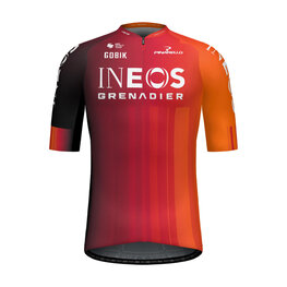 GOBIK Kurzarm Fahrradtrikot - ODYSSEY INEOS GRENADIERS 2025 - Orange/Rot