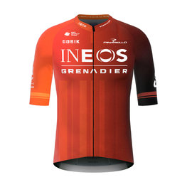 GOBIK Kurzarm Fahrradtrikot - REACTIVE INEOS GRENADIERS 2024 - Rot/Orange