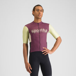 SPORTFUL Kurzarm Fahrradtrikot - SUPERGIARA LOGO - bordeaux/Elfenbein