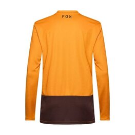 FOX Langarm Fahrradtrikot für den Sommer - RANGER LS HEAD - Braun