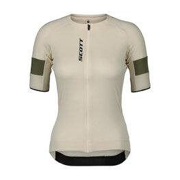 SCOTT Kurzarm Fahrradtrikot - ENDURANCE PRO W - Beige/Grün