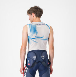 CASTELLI Fahrrad-Muskelshirt - PRO MESH QUICK STEP 2025 - Weiß/Blau