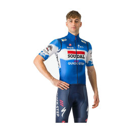 CASTELLI Fahrradweste - SOUDAL QUICK-STEP 2024 PRO LIGHT WIND - Blau/Weiß/Rot