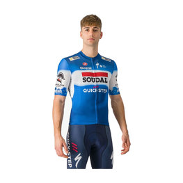 CASTELLI Kurzarm Fahrradtrikot - SOUDAL QUICK-STEP 2024 COMPETIZIONE 3 - Blau/Weiß/Rot