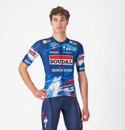 CASTELLI Kurzarm Fahrradtrikot - COMPETIZIONE 3 QUICK STEP 2025 - Blau/Rot