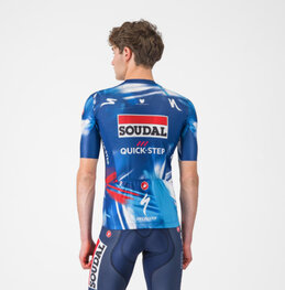 CASTELLI Kurzarm Fahrradtrikot - COMPETIZIONE 3 QUICK STEP 2025 - Blau/Rot