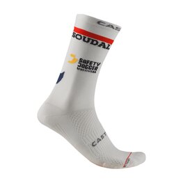 CASTELLI Klassische Fahrradsocken - ROSSO CORSA PRO 18 SOUDAL QUICK-STEP 2026 - Weiß