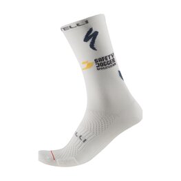 CASTELLI Klassische Fahrradsocken - ROSSO CORSA PRO 18 SOUDAL QUICK-STEP 2026 - Weiß
