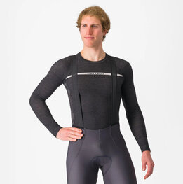 CASTELLI Langarm Fahrrad-Shirt - MERINO - Grau