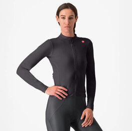 CASTELLI Langarm Fahrradtrikot für den Winter - ESPRESSO THERMAL W - Schwarz