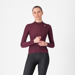 CASTELLI Langarm Fahrradtrikot für den Winter - ESPRESSO THERMAL W LS - Rot