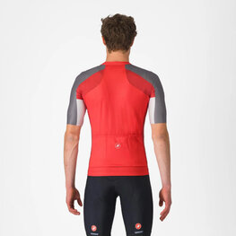 CASTELLI Kurzarm Fahrradtrikot - ENTRATA 6 - Rot/Grau