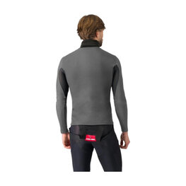 CASTELLI Langarm Fahrrad-Shirt - FLANDERS 2 HIGH NECK - Grau