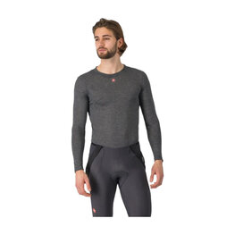 CASTELLI Langarm Fahrrad-Shirt - MEDIO BASE LAYER - Grau