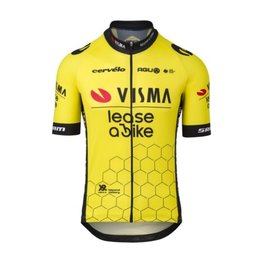 AGU Kurzarm Fahrradtrikot - REPLICA VISMA | LEASE A BIKE 2024 - Gelb/Schwarz