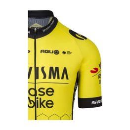 AGU Kurzarm Fahrradtrikot - REPLICA VISMA | LEASE A BIKE 2024 - Gelb/Schwarz