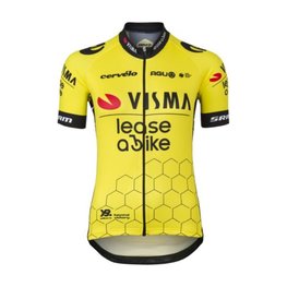 AGU Kurzarm Fahrradtrikot - REPLICA VISMA | LEASE A BIKE W 2024 - Gelb/Schwarz