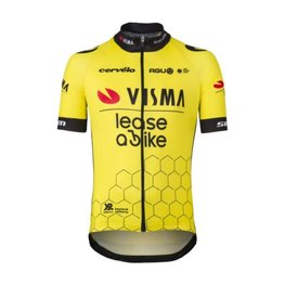 AGU Kurzarm Fahrradtrikot - REPLICA VISMA | LEASE A BIKE K 2024 - Gelb/Schwarz