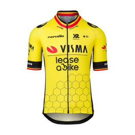 RAPIDGEAR Kurzarm Fahrradtrikot - TEAM VISMA BELGIUM CHAMPION 2025 - Gelb