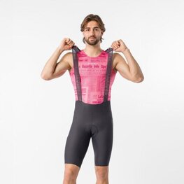 CASTELLI Kurze Fahrradhose mit Trägern - GIRO TROFEO 2 - Grau
