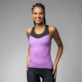 ALÉ Ärmelloses Fahrradtrikot - COLOR BLOCK PRAGMA - Rosa/Schwarz