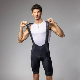 ALÉ Kurze Fahrradhose mit Trägern - STRADA 2.0 PR-E - Schwarz