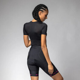 ALÉ Fahrradshorts ohne Träger - STRADA 2.0 PR-E - Schwarz/Rosa