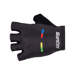 SANTINI Fingerlose Fahrradhandschuhe - UCI WORLD CHAMPION - Schwarz
