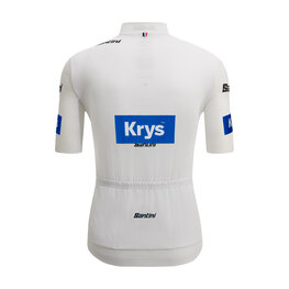 SANTINI Kurzarm Fahrradtrikot - TOUR DE FRANCE - WHITE JERSEY - Weiß