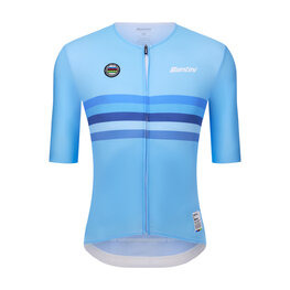 SANTINI Kurzarm Fahrradtrikot - UCI WORLD CHAMPION BELGIUM - Blau