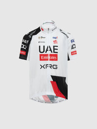PISSEI Kurzarm Fahrradtrikot - UAE TEAM EMIRATES - XRG 2026 REPLICA JUNIOR - Weiß/Schwarz/Rot